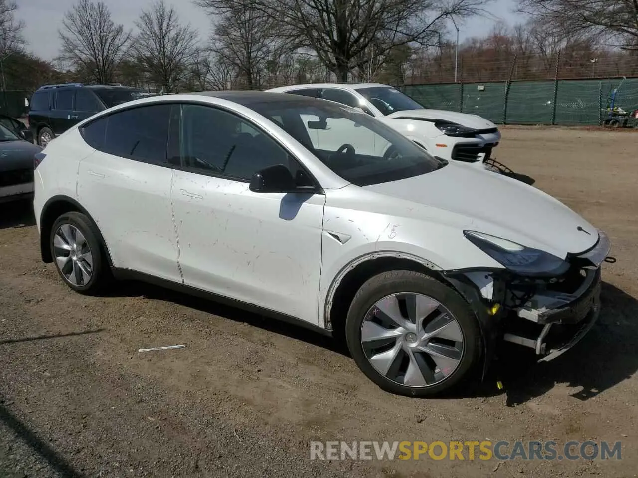 4 fotografías del automóvil dañado 7SAYGDEE3NA009665 TESLA MODEL Y 2022