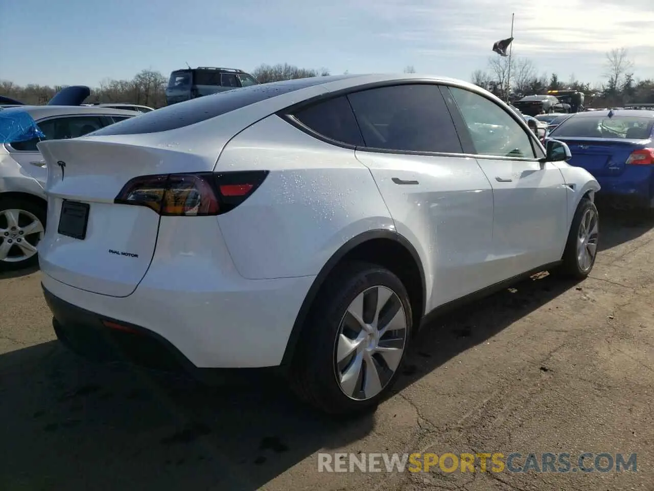 3 fotografías del automóvil dañado 7SAYGDEE3NA010086 TESLA MODEL Y 2022