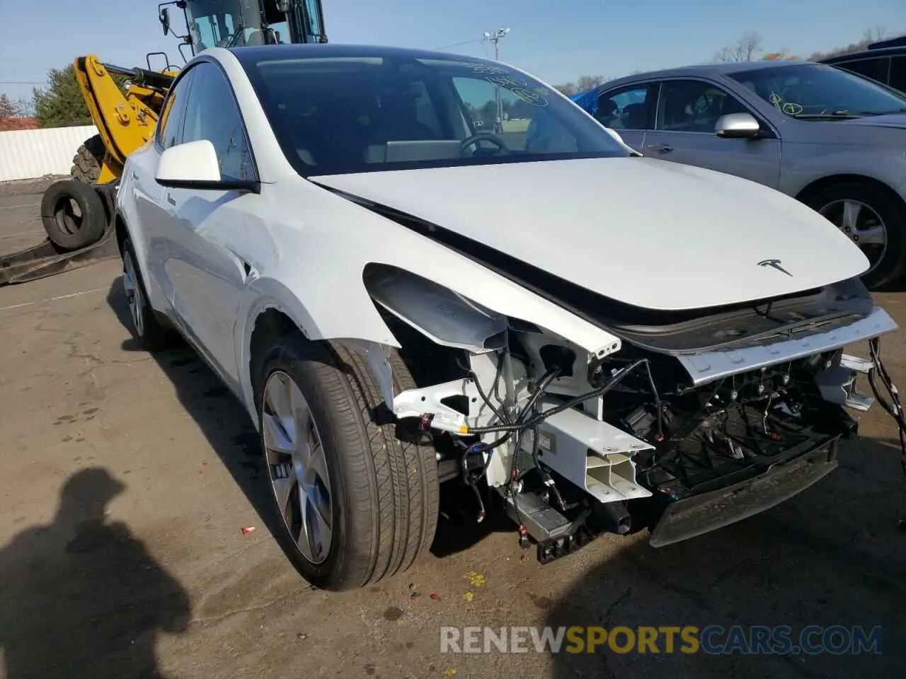 4 fotografías del automóvil dañado 7SAYGDEE3NA010086 TESLA MODEL Y 2022