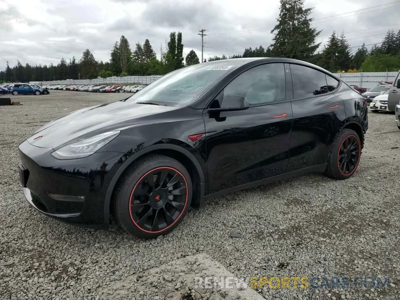 1 fotografías del automóvil dañado 7SAYGDEE3NF315249 TESLA MODEL Y 2022