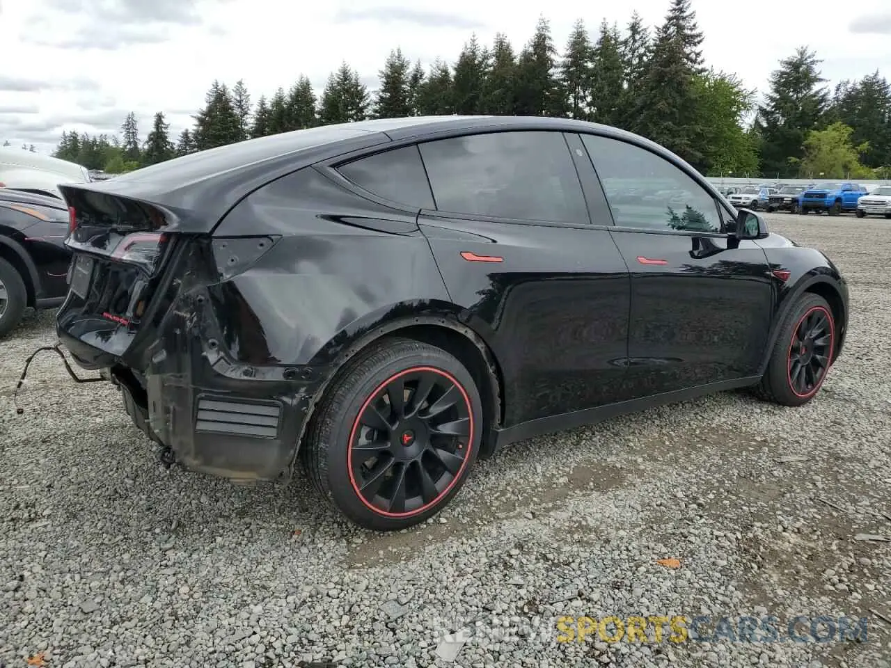 3 fotografías del automóvil dañado 7SAYGDEE3NF315249 TESLA MODEL Y 2022