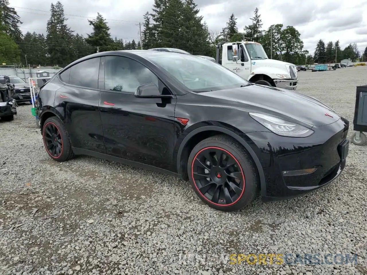 4 fotografías del automóvil dañado 7SAYGDEE3NF315249 TESLA MODEL Y 2022