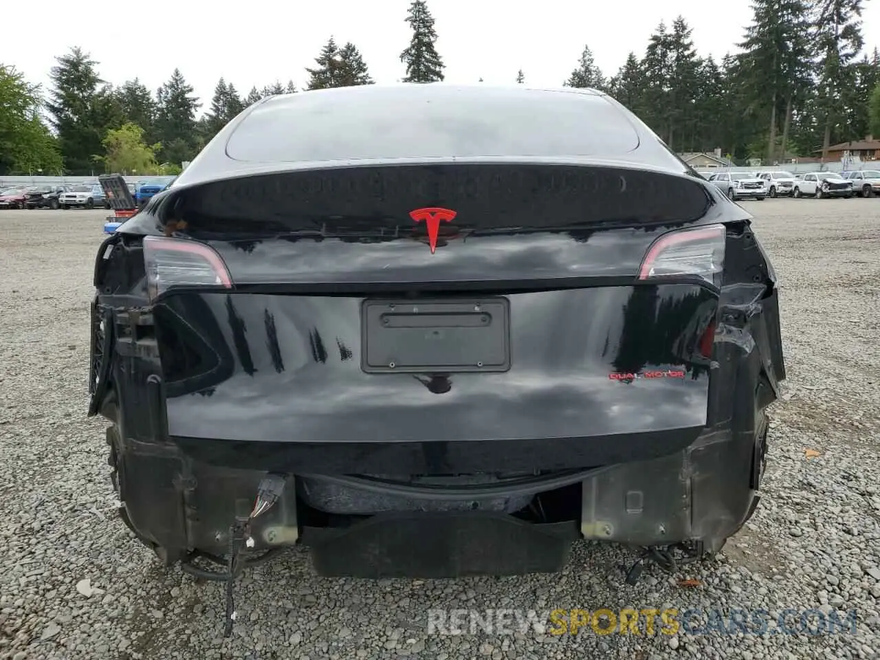 6 fotografías del automóvil dañado 7SAYGDEE3NF315249 TESLA MODEL Y 2022
