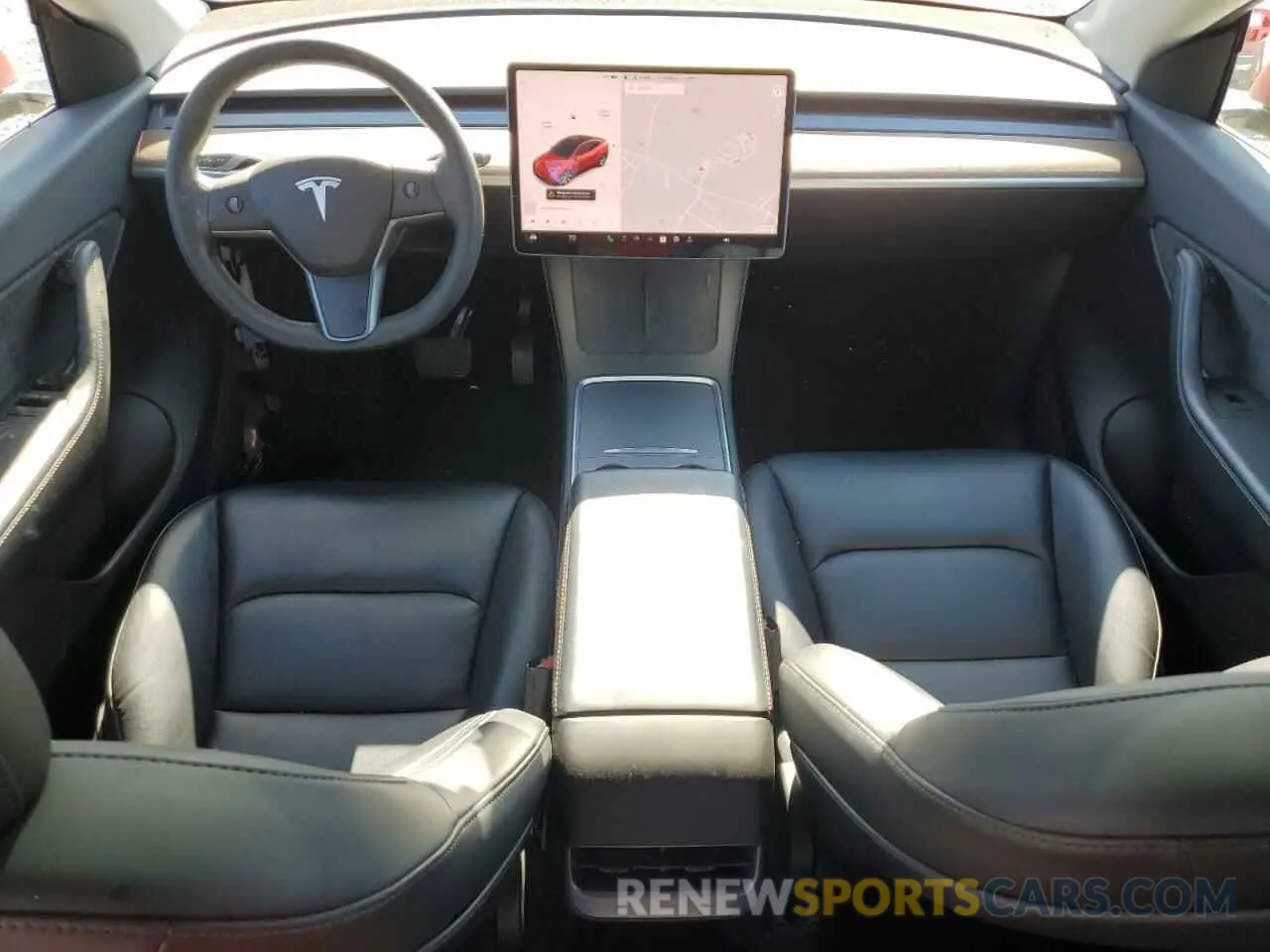8 fotografías del automóvil dañado 7SAYGDEE3NF321570 TESLA MODEL Y 2022