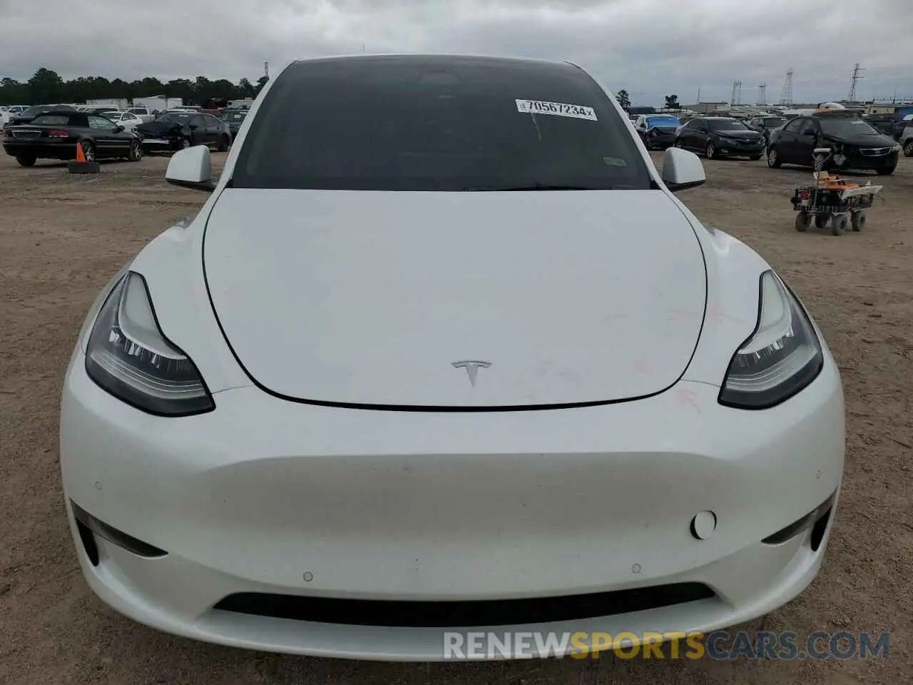 5 fotografías del automóvil dañado 7SAYGDEE3NF331483 TESLA MODEL Y 2022