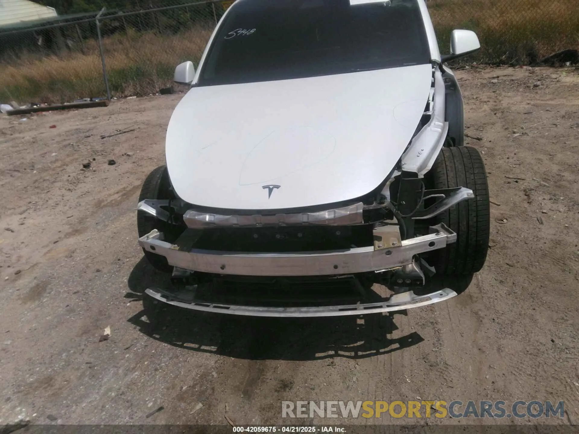 6 fotografías del automóvil dañado 7SAYGDEE3NF385933 TESLA MODEL Y 2022