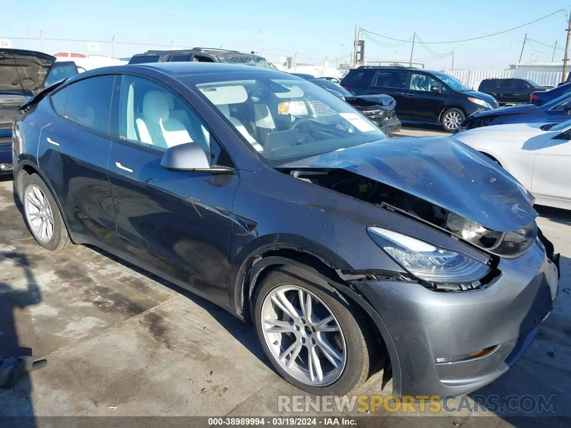 1 fotografías del automóvil dañado 7SAYGDEE3NF409650 TESLA MODEL Y 2022