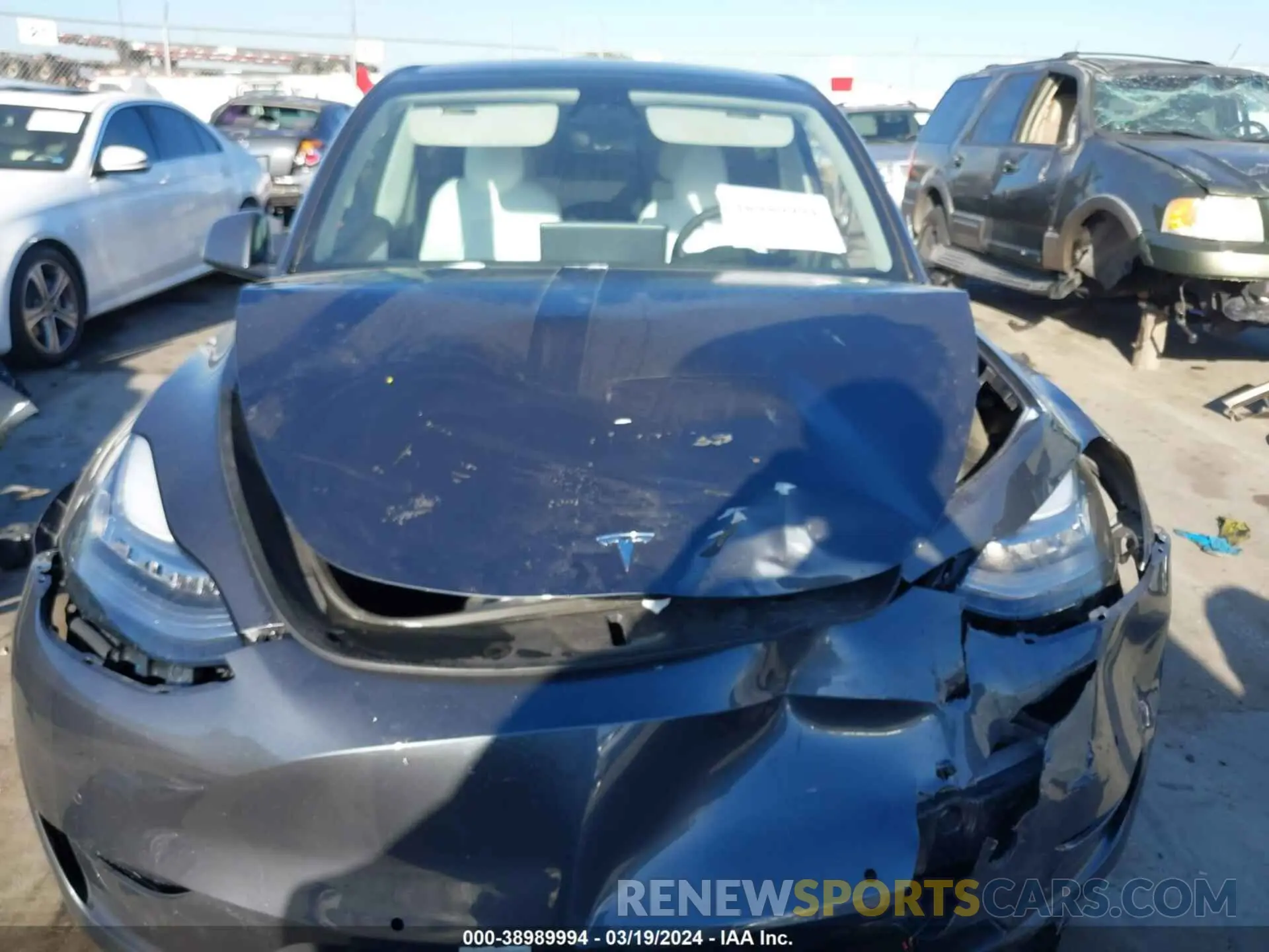 12 fotografías del automóvil dañado 7SAYGDEE3NF409650 TESLA MODEL Y 2022