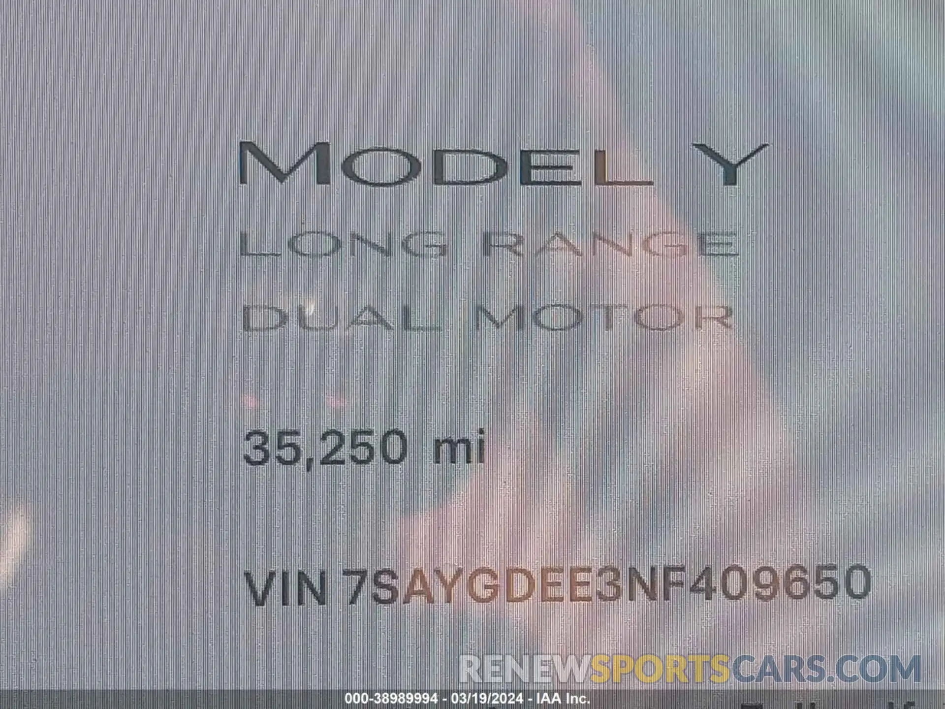 15 fotografías del automóvil dañado 7SAYGDEE3NF409650 TESLA MODEL Y 2022