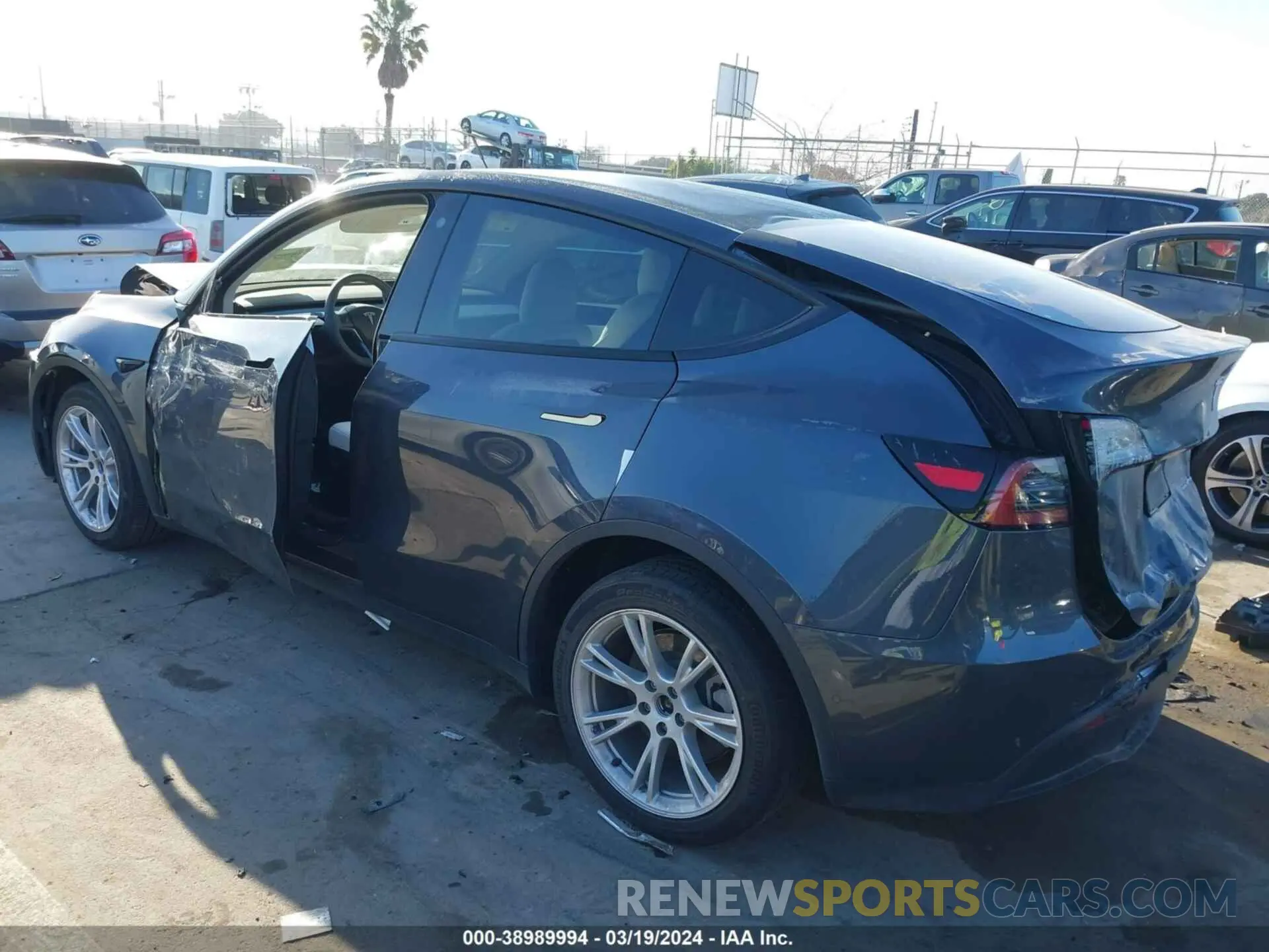 3 fotografías del automóvil dañado 7SAYGDEE3NF409650 TESLA MODEL Y 2022