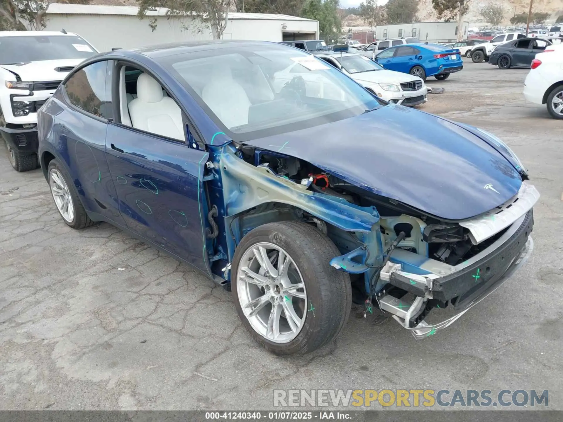 1 fotografías del automóvil dañado 7SAYGDEE3NF419031 TESLA MODEL Y 2022