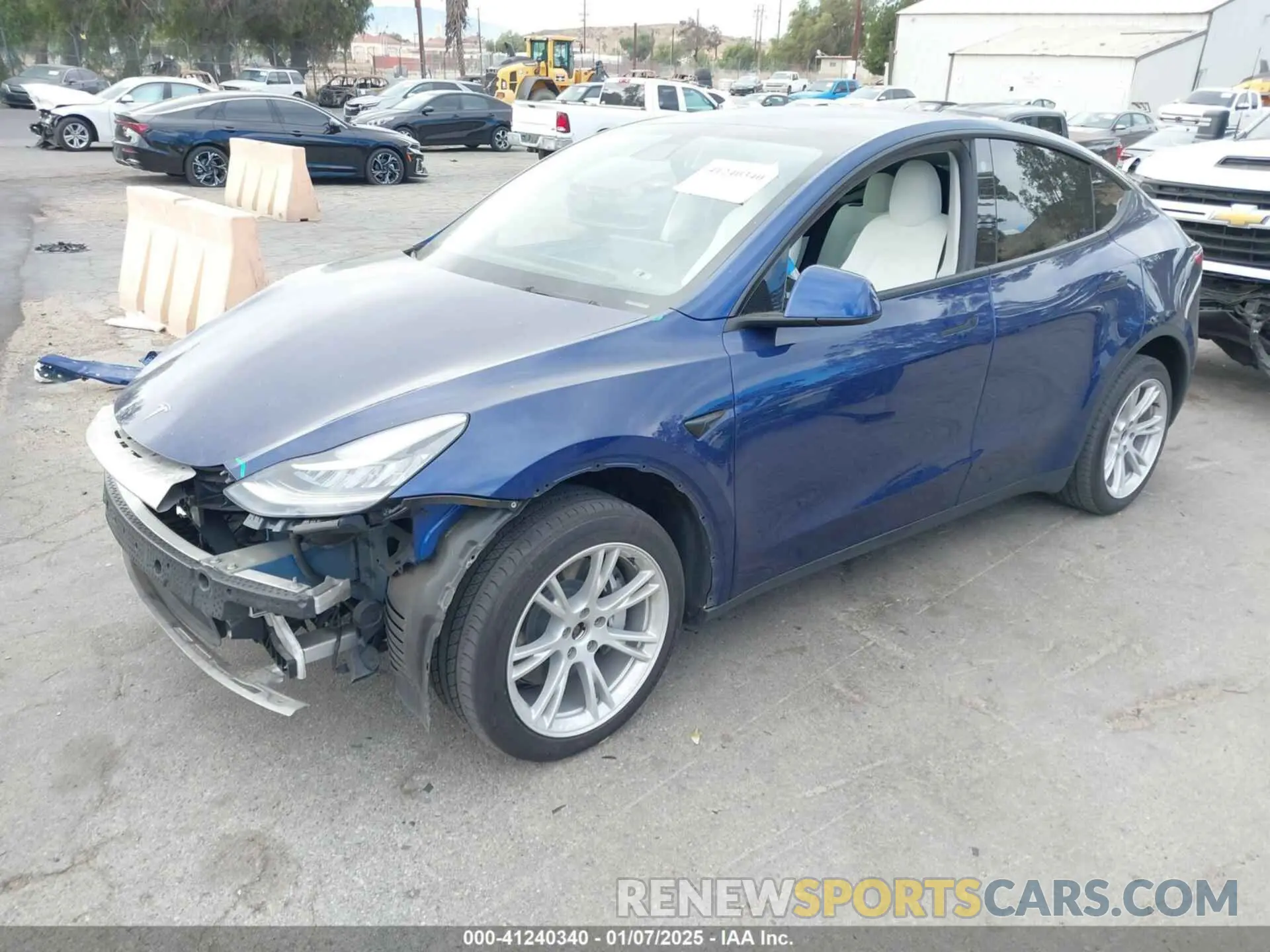 2 fotografías del automóvil dañado 7SAYGDEE3NF419031 TESLA MODEL Y 2022