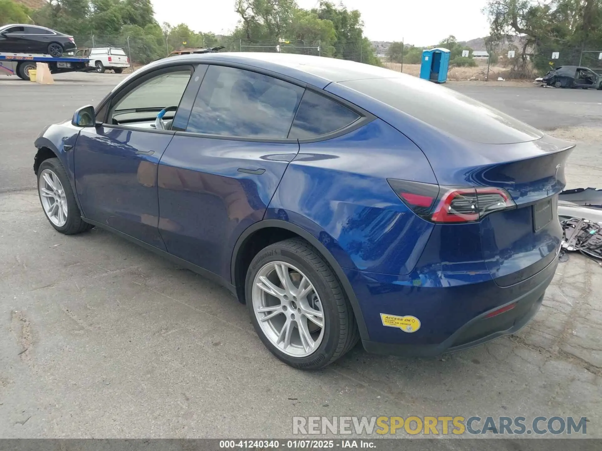 3 fotografías del automóvil dañado 7SAYGDEE3NF419031 TESLA MODEL Y 2022