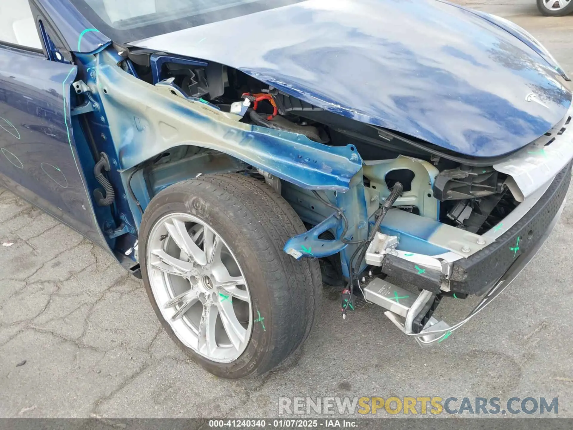 6 fotografías del automóvil dañado 7SAYGDEE3NF419031 TESLA MODEL Y 2022