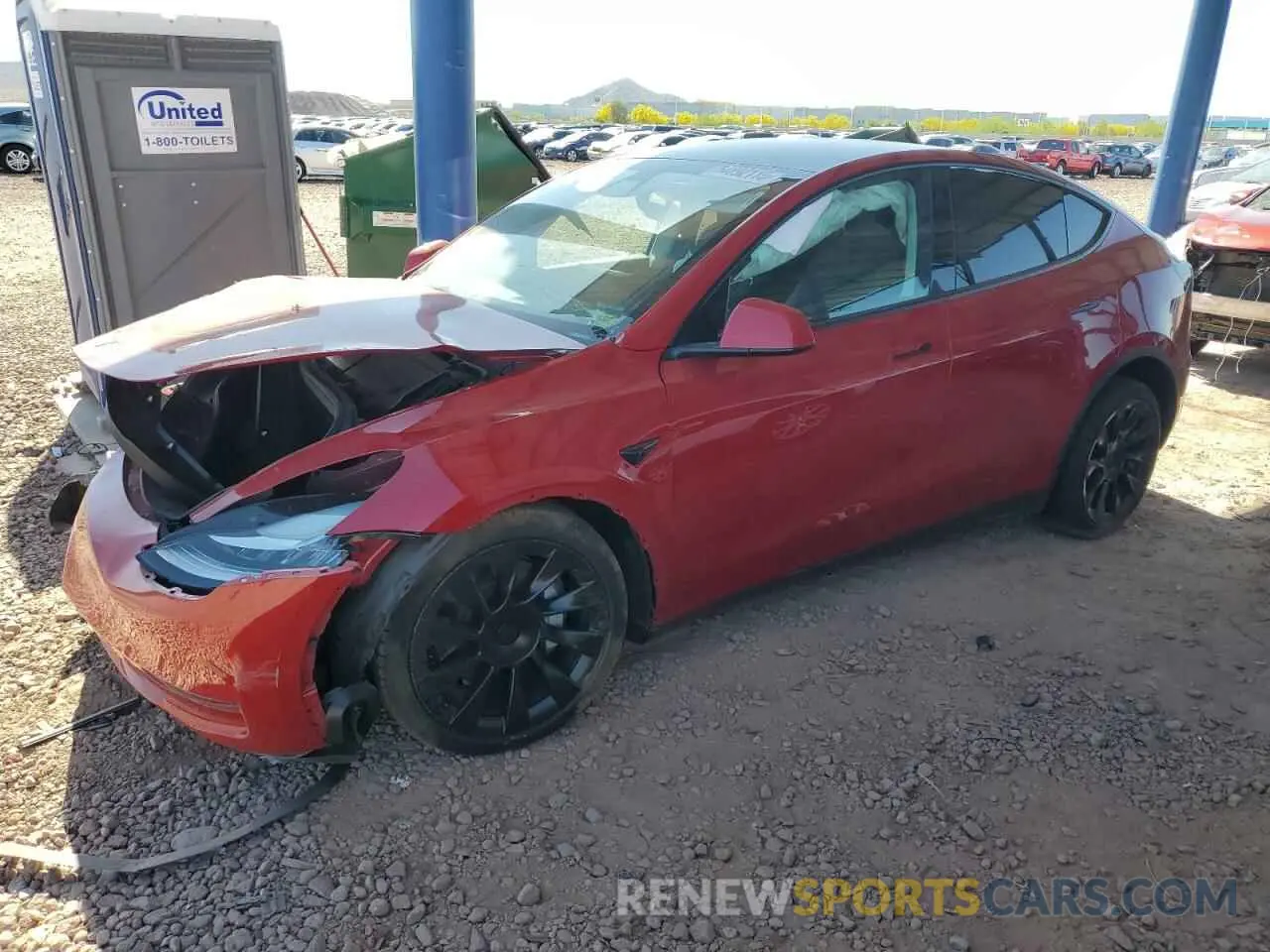 1 fotografías del automóvil dañado 7SAYGDEE3NF436119 TESLA MODEL Y 2022