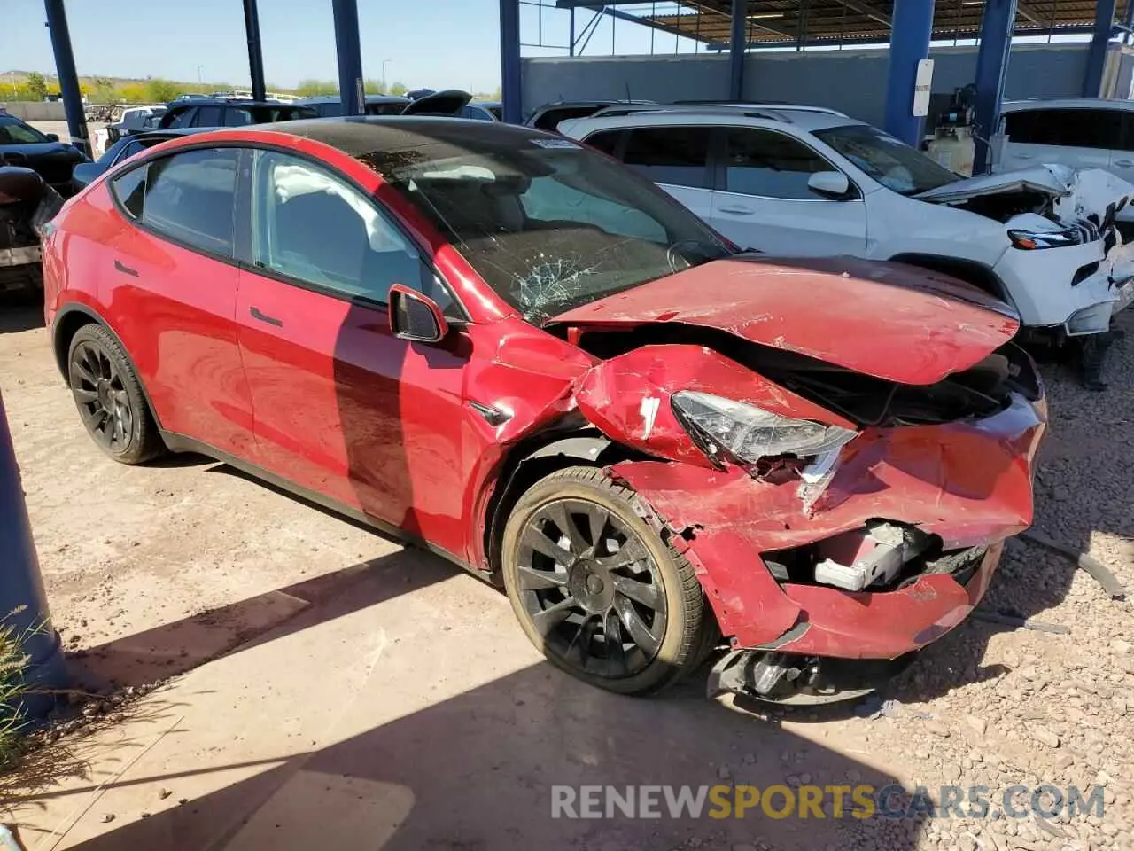 4 fotografías del automóvil dañado 7SAYGDEE3NF436119 TESLA MODEL Y 2022