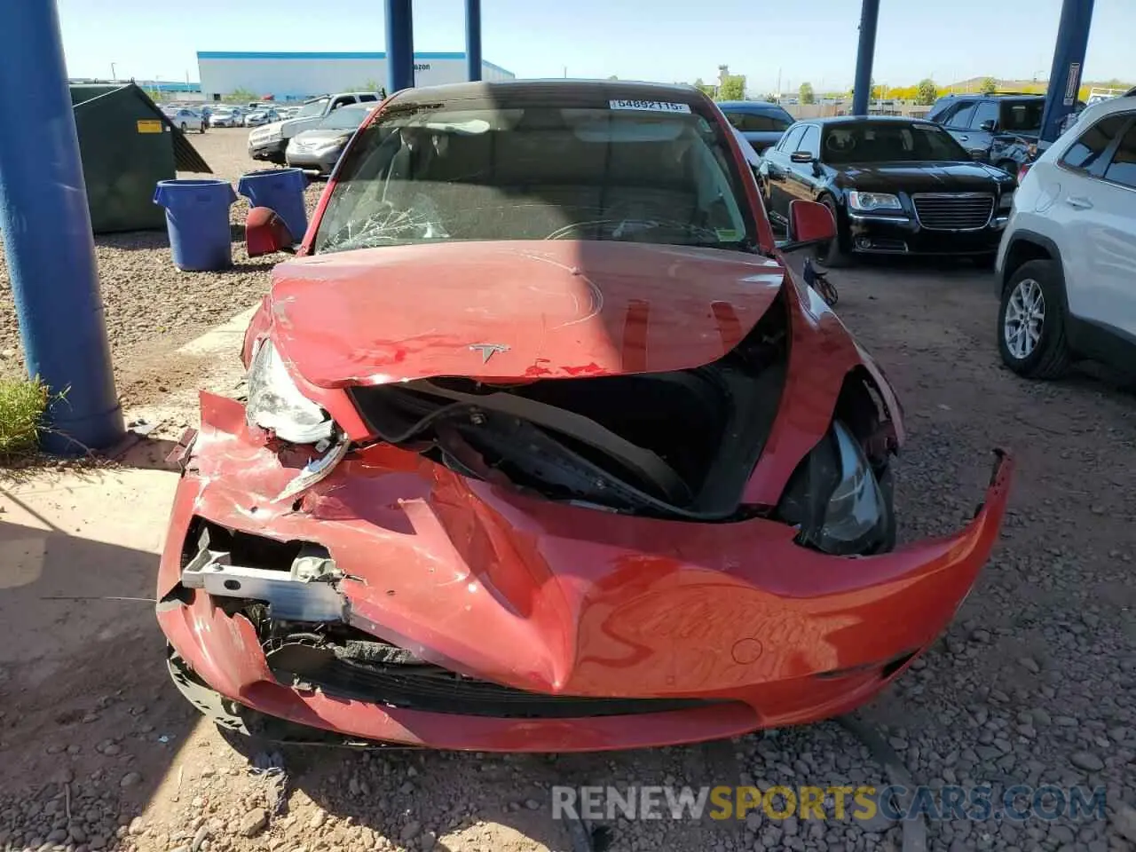 5 fotografías del automóvil dañado 7SAYGDEE3NF436119 TESLA MODEL Y 2022