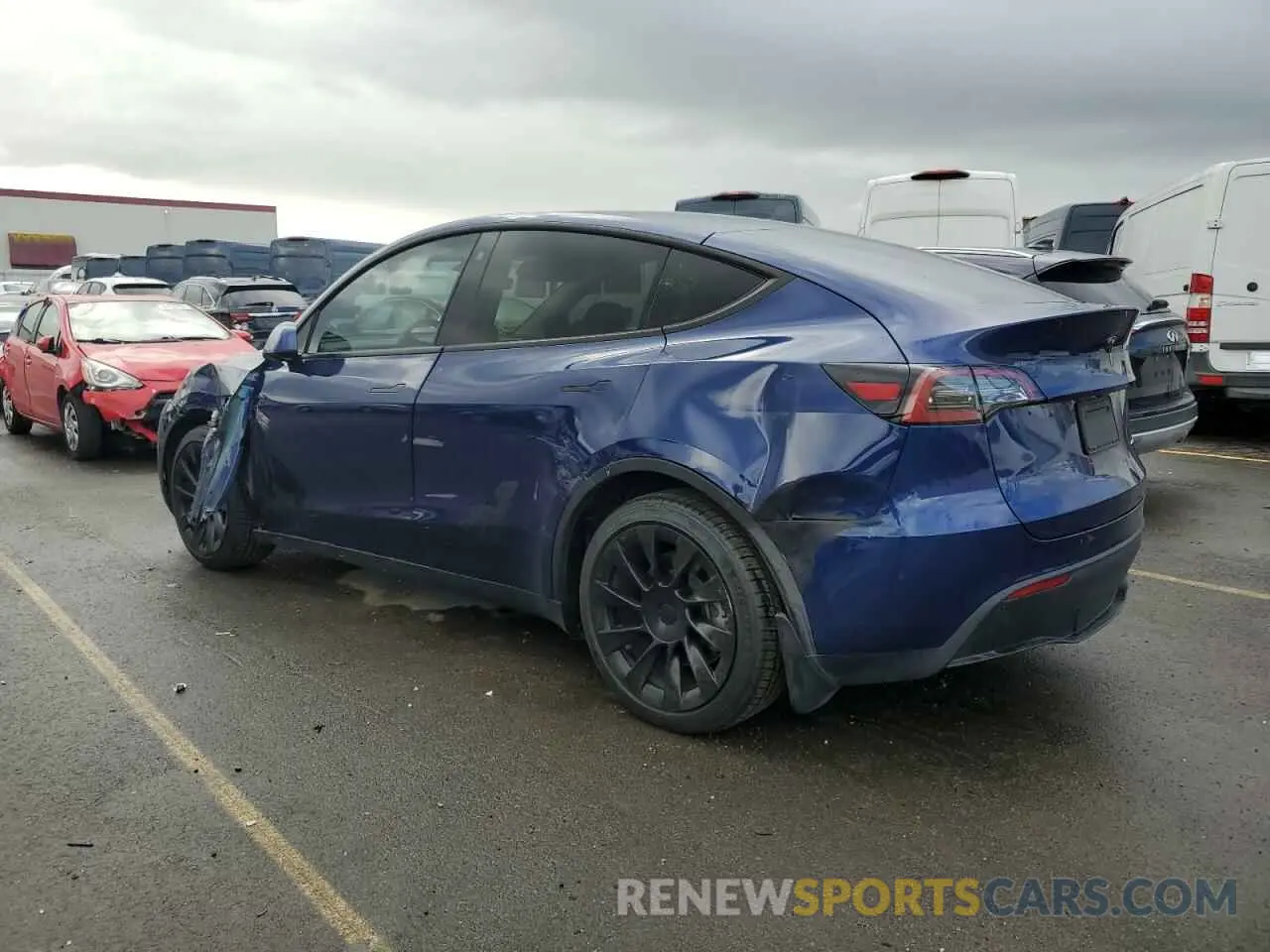 2 fotografías del automóvil dañado 7SAYGDEE3NF461425 TESLA MODEL Y 2022