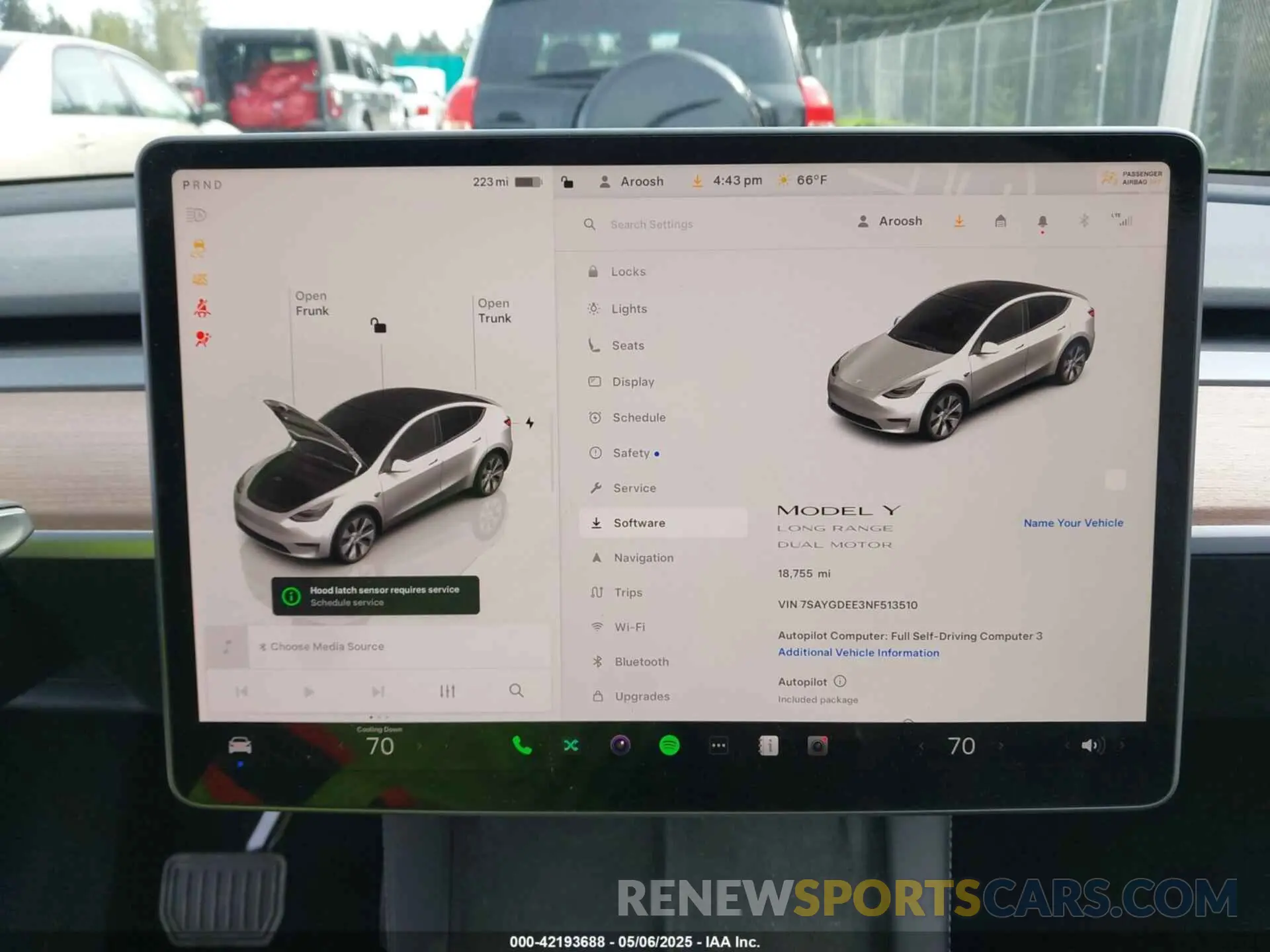 19 fotografías del automóvil dañado 7SAYGDEE3NF513510 TESLA MODEL Y 2022