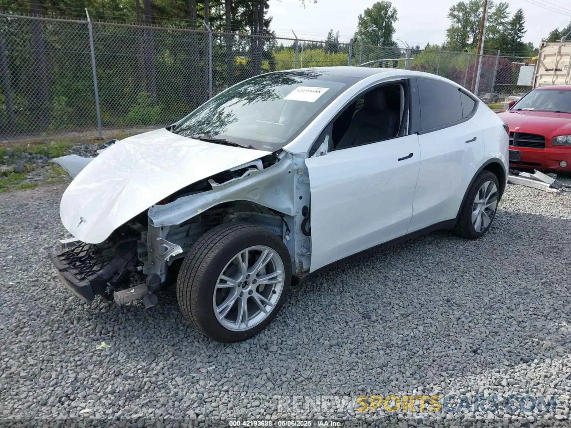 2 fotografías del automóvil dañado 7SAYGDEE3NF513510 TESLA MODEL Y 2022