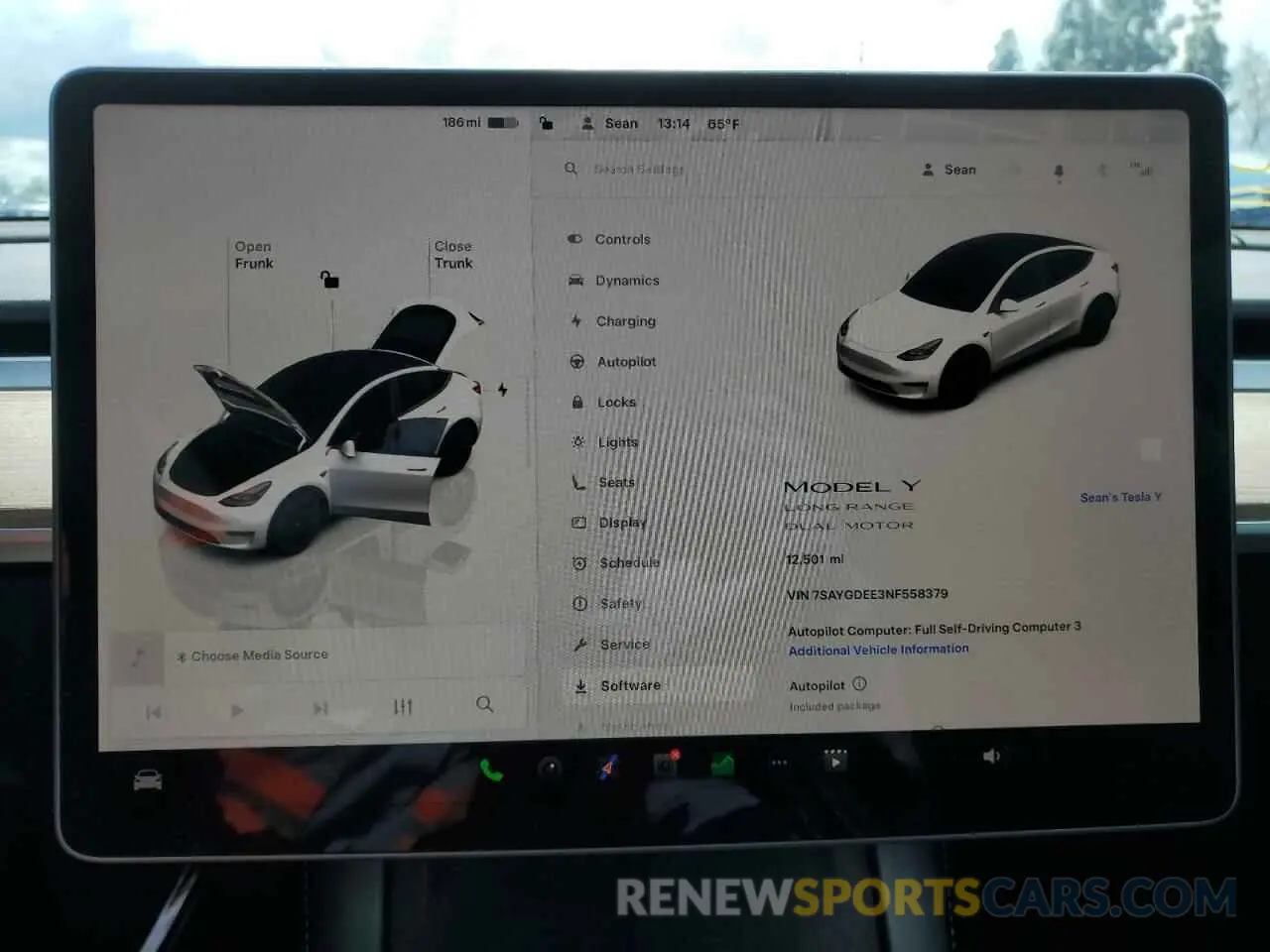 9 fotografías del automóvil dañado 7SAYGDEE3NF558379 TESLA MODEL Y 2022