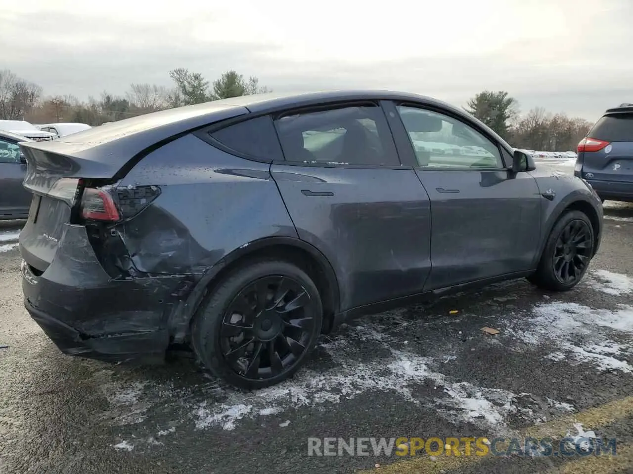 3 fotografías del automóvil dañado 7SAYGDEE4NA017788 TESLA MODEL Y 2022