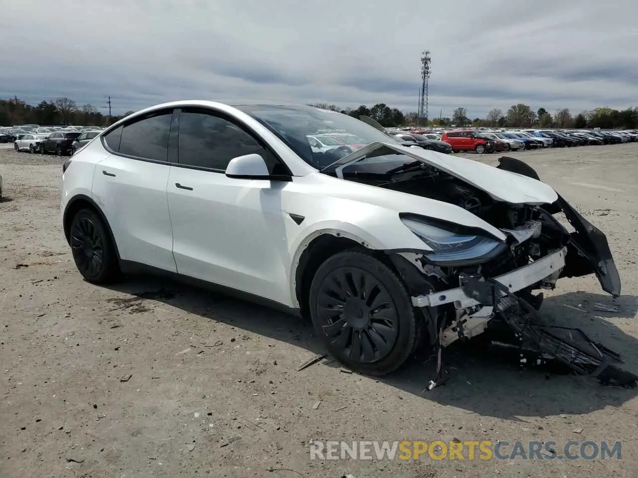4 fotografías del automóvil dañado 7SAYGDEE4NF331881 TESLA MODEL Y 2022