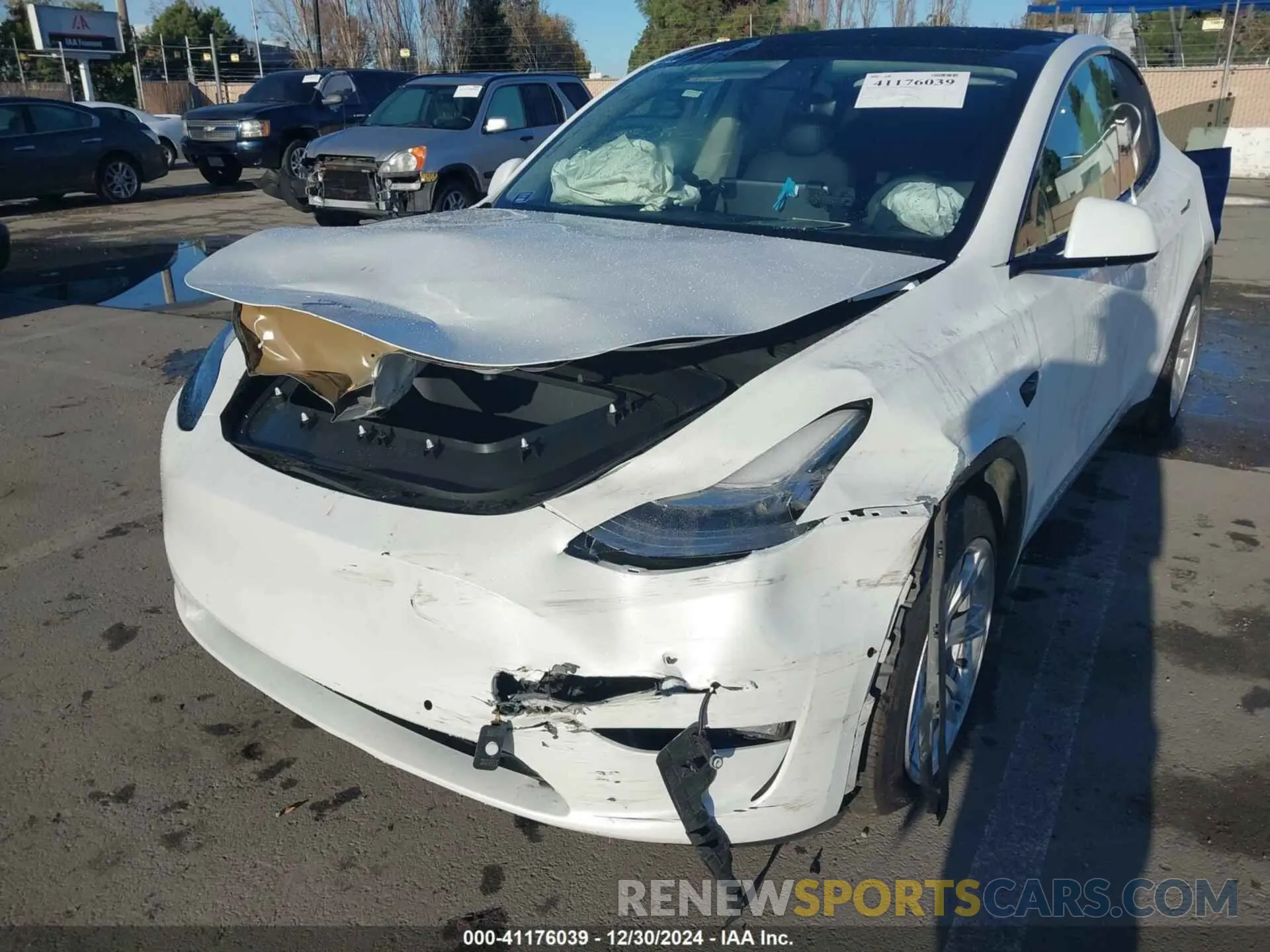 6 fotografías del automóvil dañado 7SAYGDEE4NF360183 TESLA MODEL Y 2022