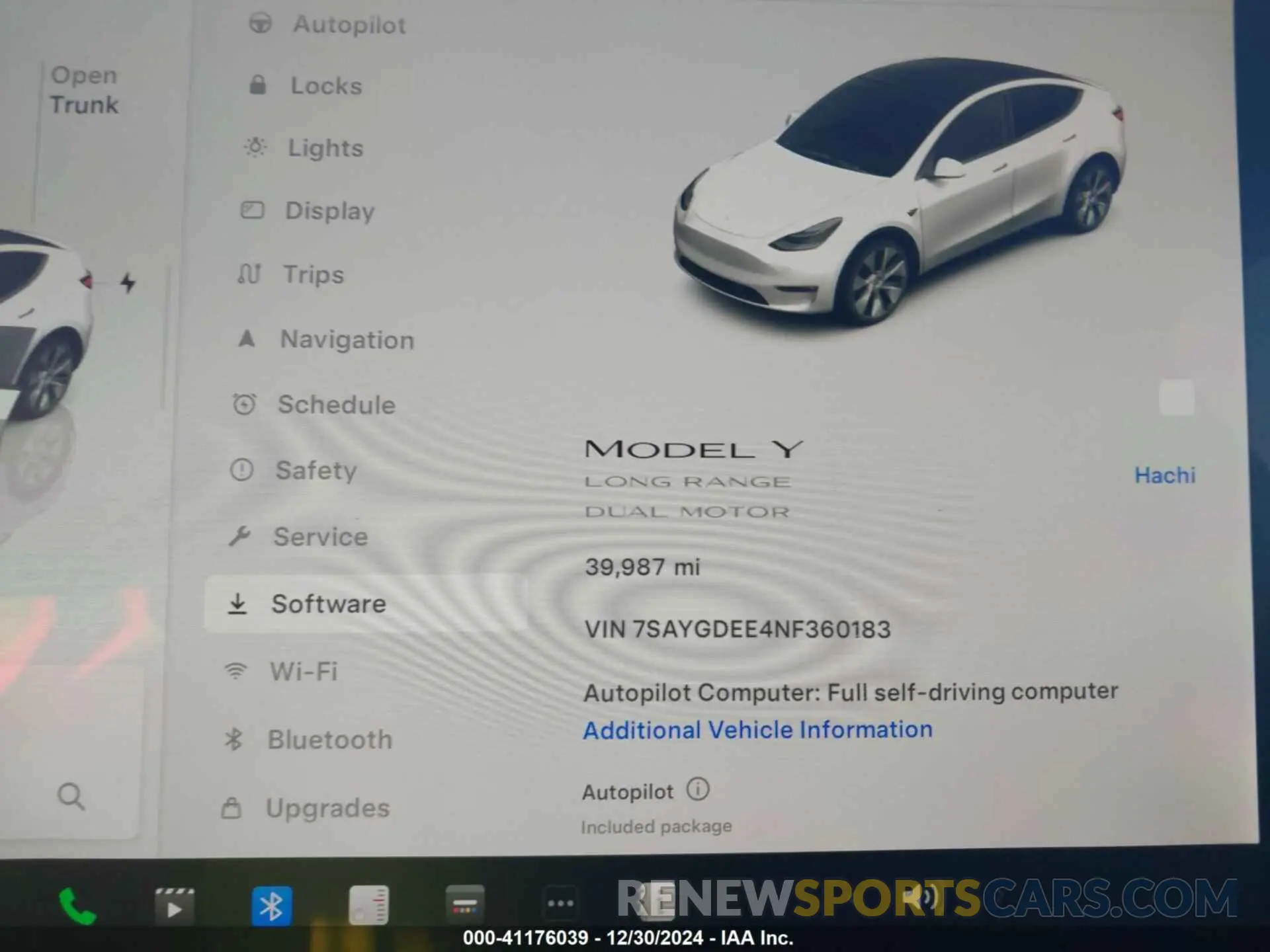 7 fotografías del automóvil dañado 7SAYGDEE4NF360183 TESLA MODEL Y 2022