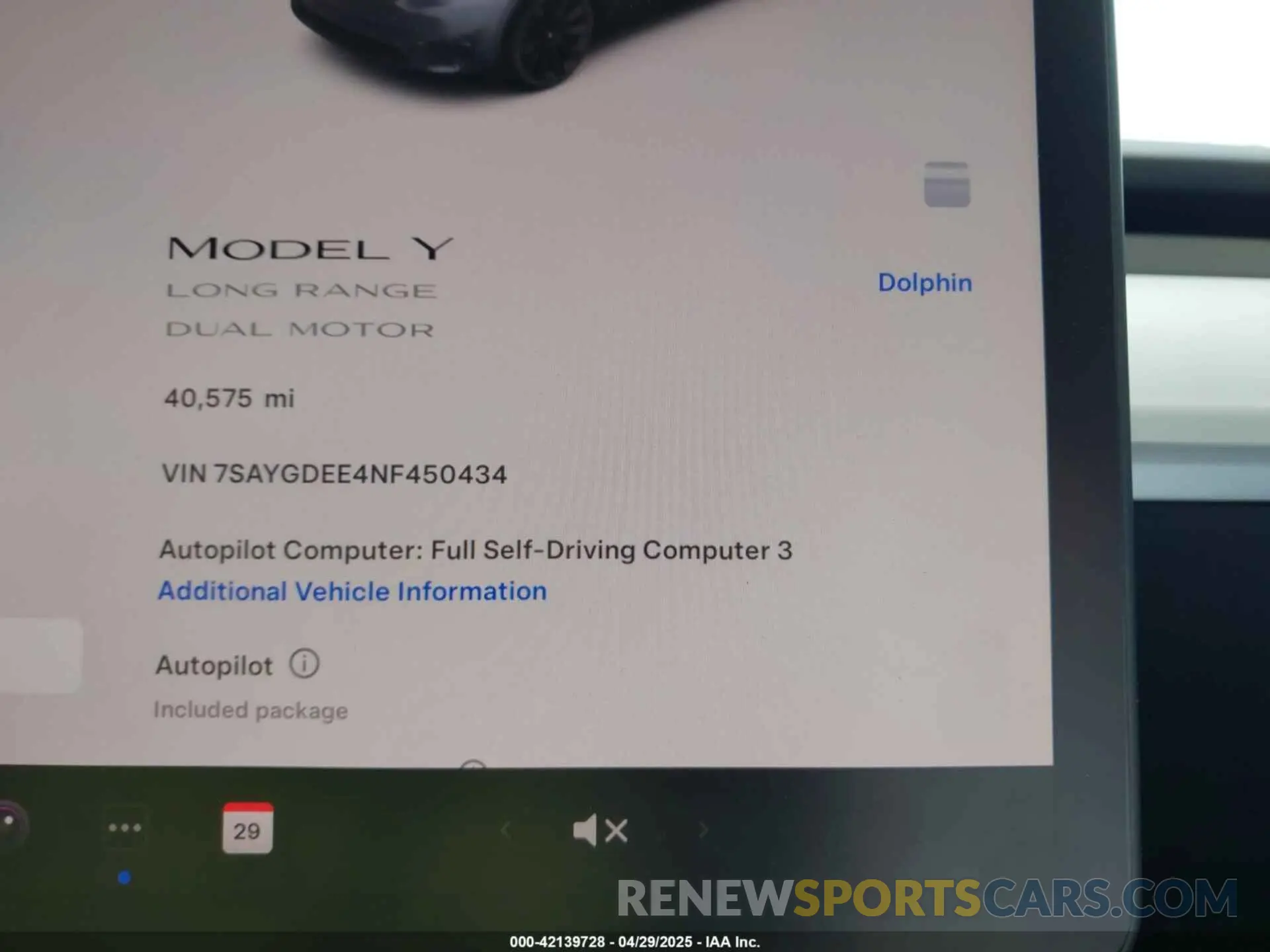 18 fotografías del automóvil dañado 7SAYGDEE4NF450434 TESLA MODEL Y 2022