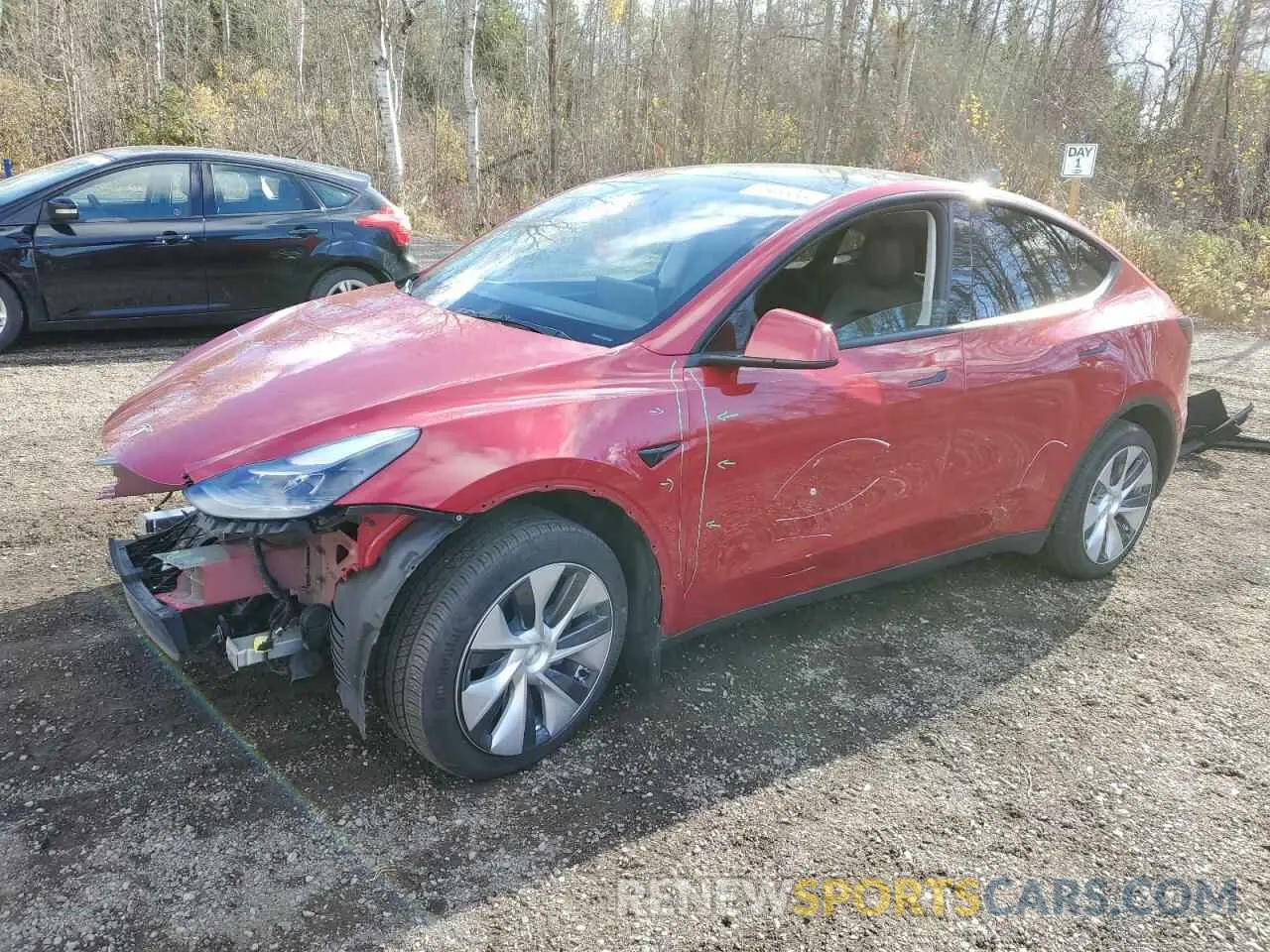 1 fotografías del automóvil dañado 7SAYGDEE4NF544801 TESLA MODEL Y 2022