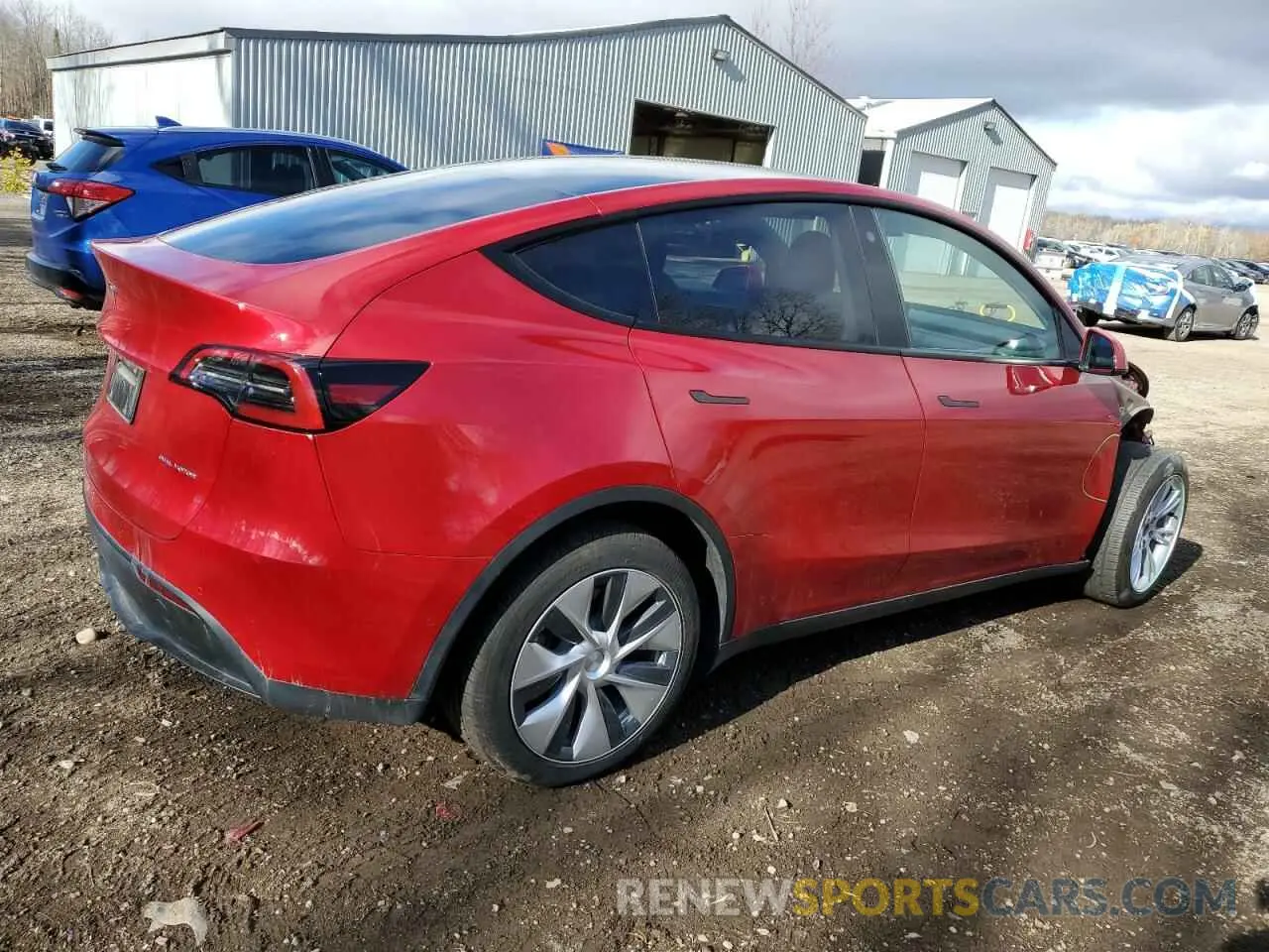 3 fotografías del automóvil dañado 7SAYGDEE4NF544801 TESLA MODEL Y 2022