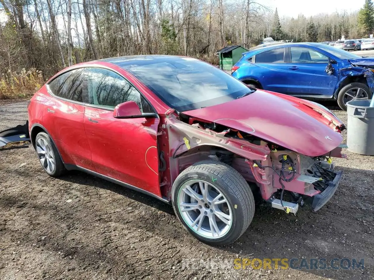 4 fotografías del automóvil dañado 7SAYGDEE4NF544801 TESLA MODEL Y 2022