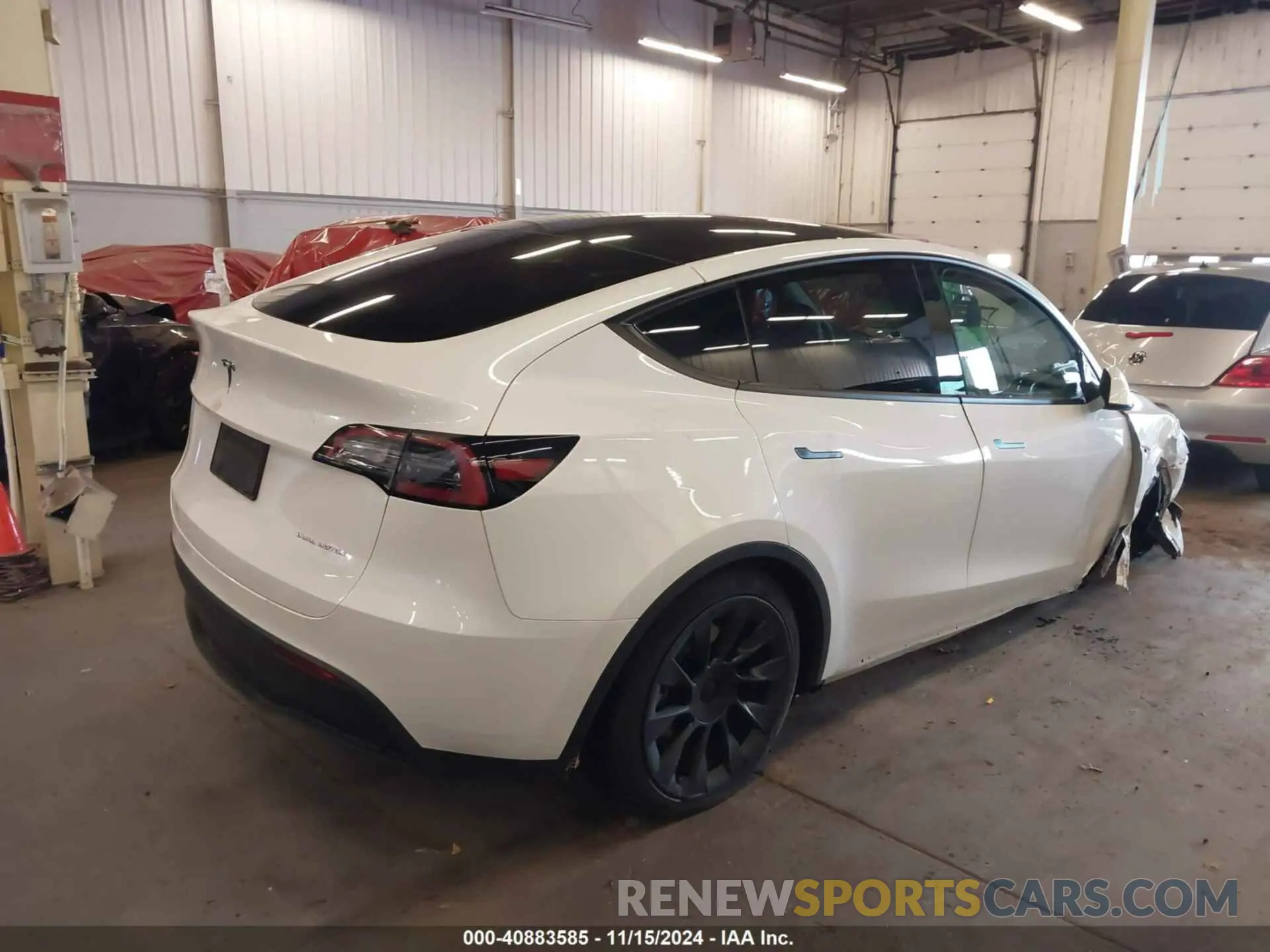 4 fotografías del automóvil dañado 7SAYGDEE4NF571738 TESLA MODEL Y 2022