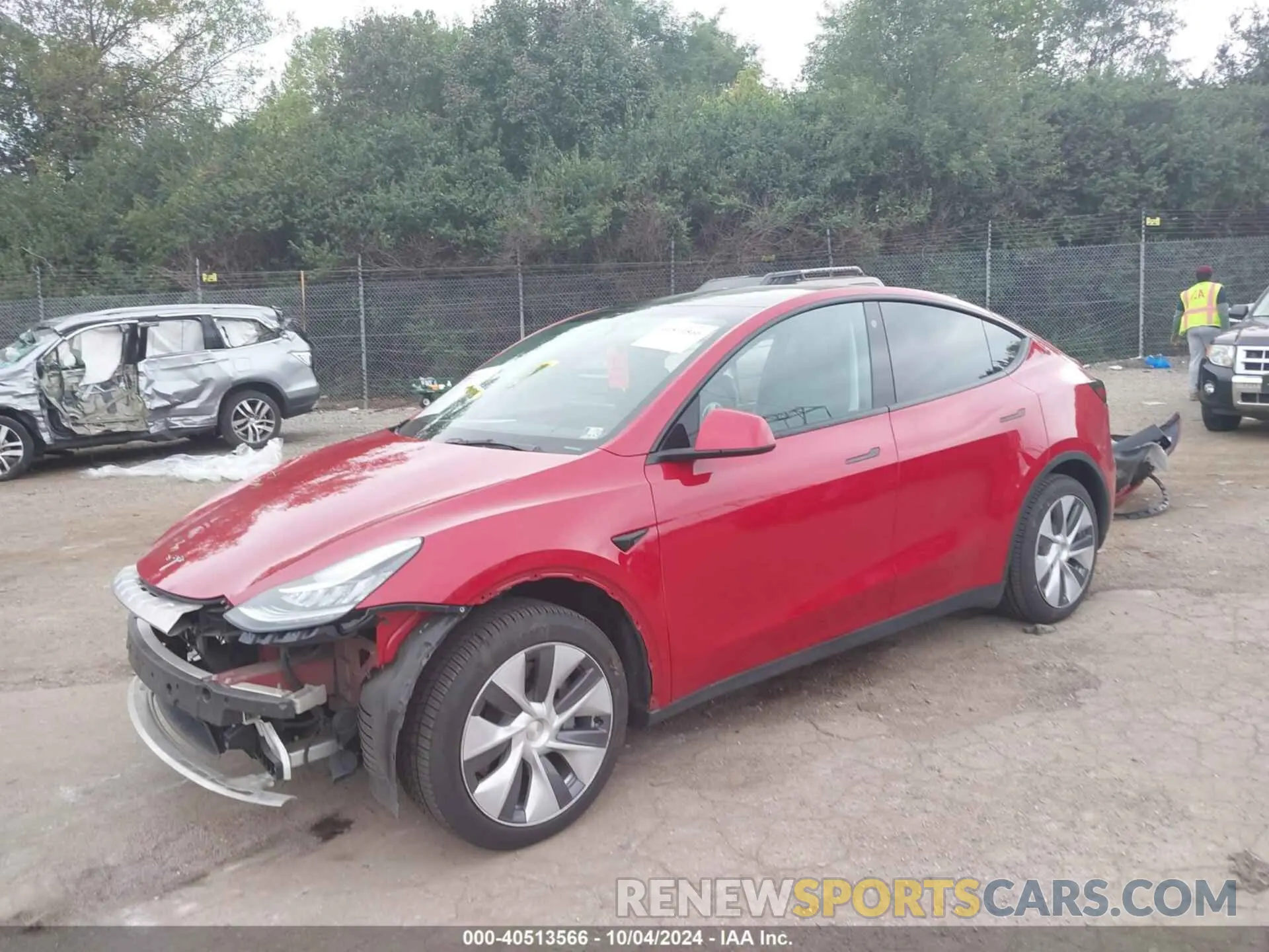 2 fotografías del automóvil dañado 7SAYGDEE5NA012843 TESLA MODEL Y 2022