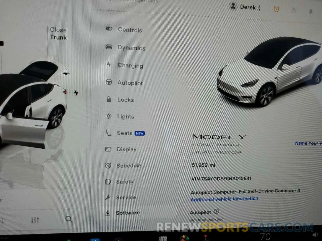 9 fotografías del automóvil dañado 7SAYGDEE5NA015841 TESLA MODEL Y 2022