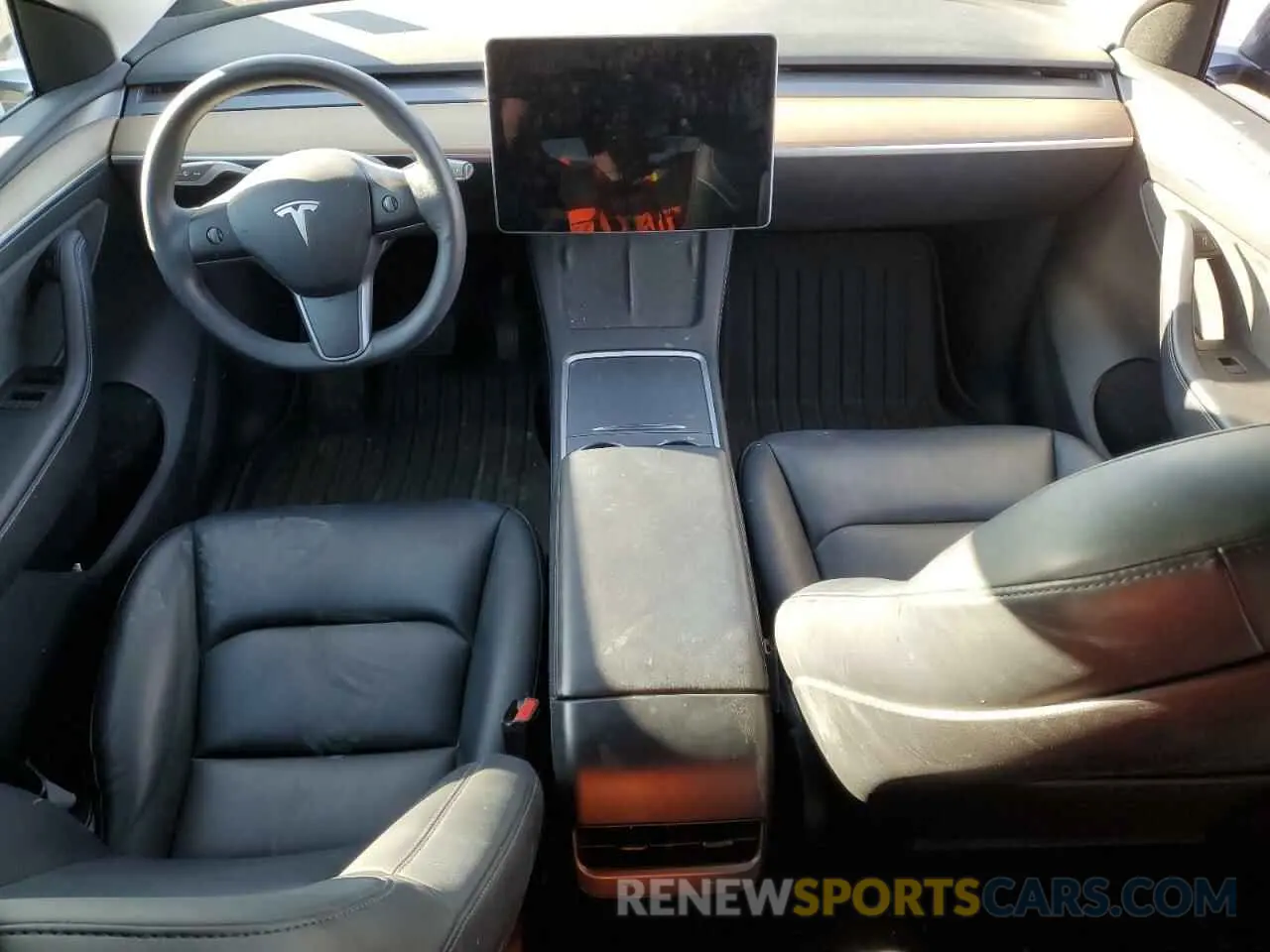 8 fotografías del automóvil dañado 7SAYGDEE5NA019453 TESLA MODEL Y 2022