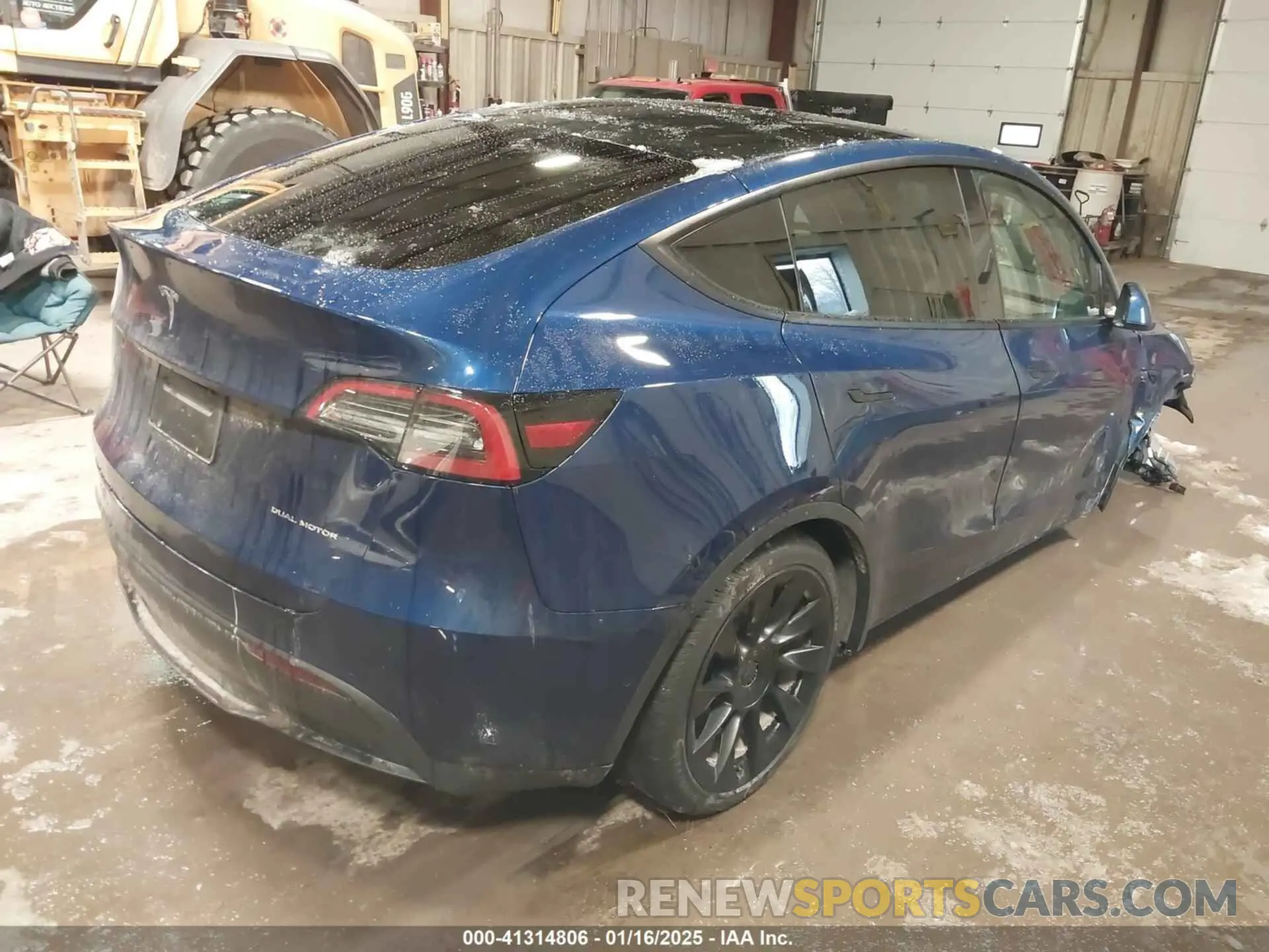 4 fotografías del automóvil dañado 7SAYGDEE5NF340413 TESLA MODEL Y 2022
