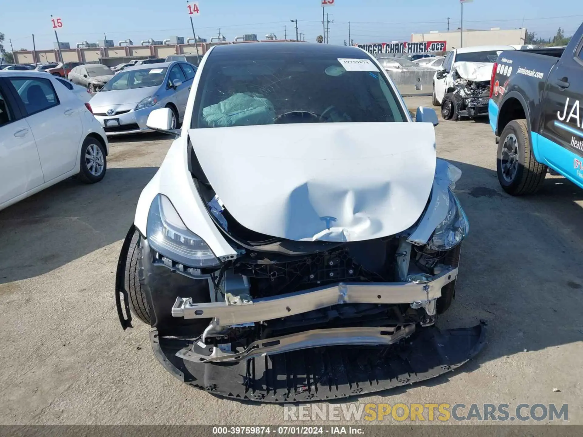 12 fotografías del automóvil dañado 7SAYGDEE5NF366199 TESLA MODEL Y 2022