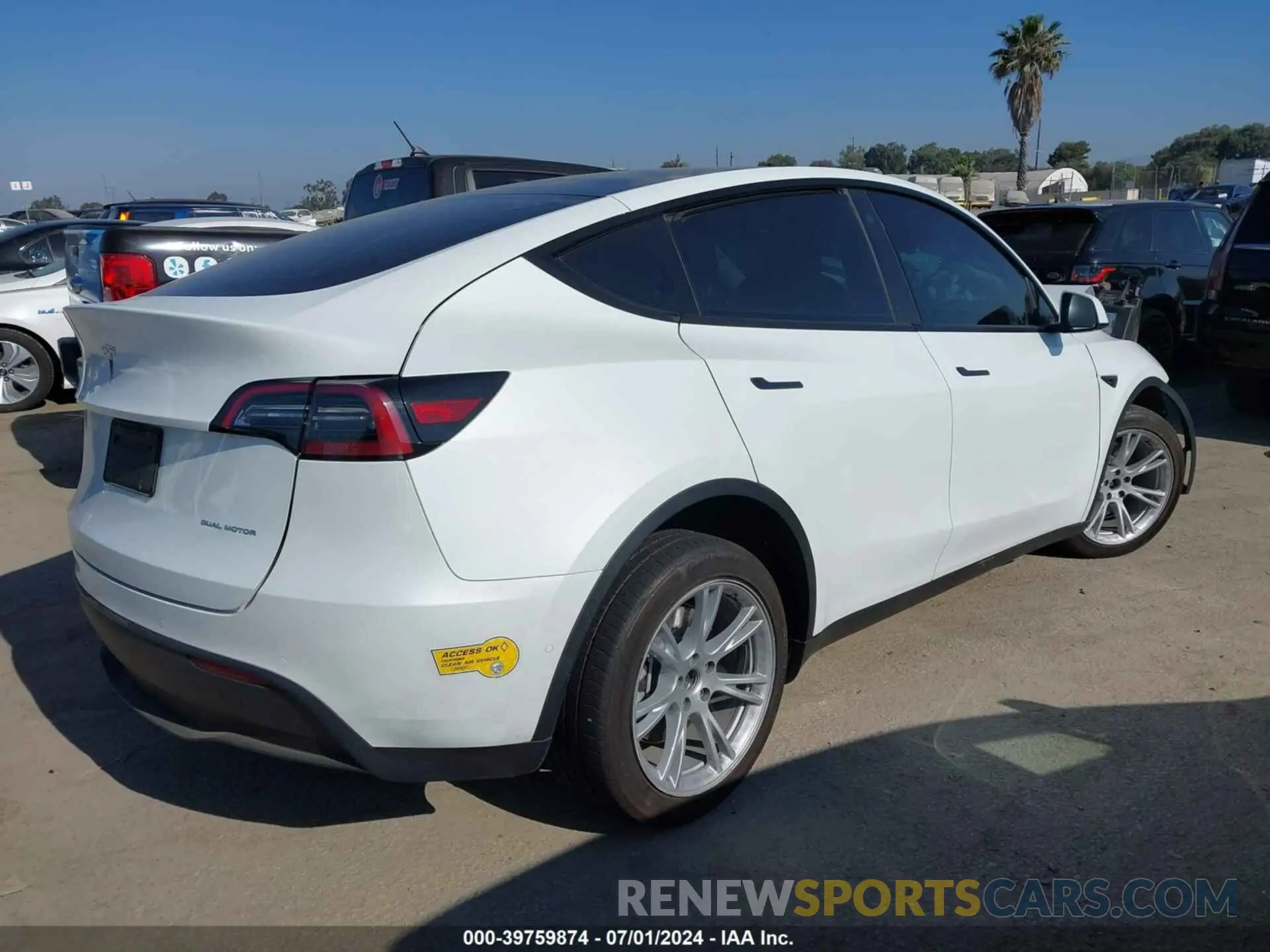 4 fotografías del automóvil dañado 7SAYGDEE5NF366199 TESLA MODEL Y 2022