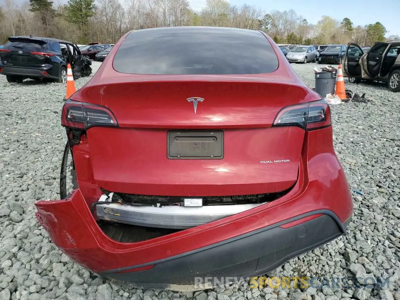 6 fotografías del automóvil dañado 7SAYGDEE5NF387781 TESLA MODEL Y 2022