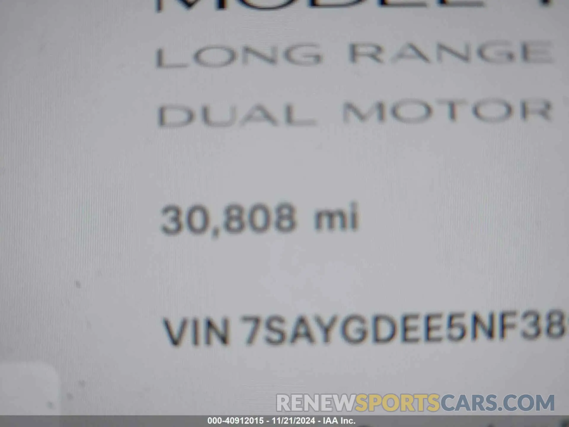 14 fotografías del automóvil dañado 7SAYGDEE5NF389692 TESLA MODEL Y 2022