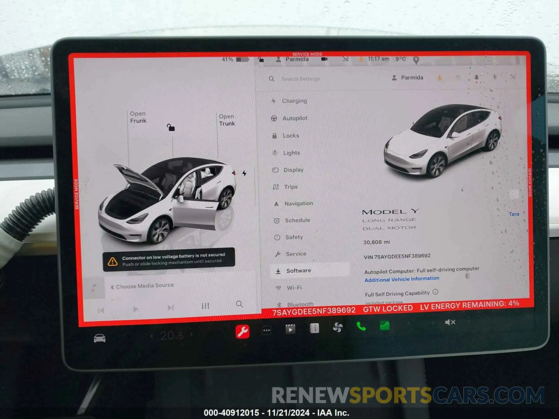 16 fotografías del automóvil dañado 7SAYGDEE5NF389692 TESLA MODEL Y 2022