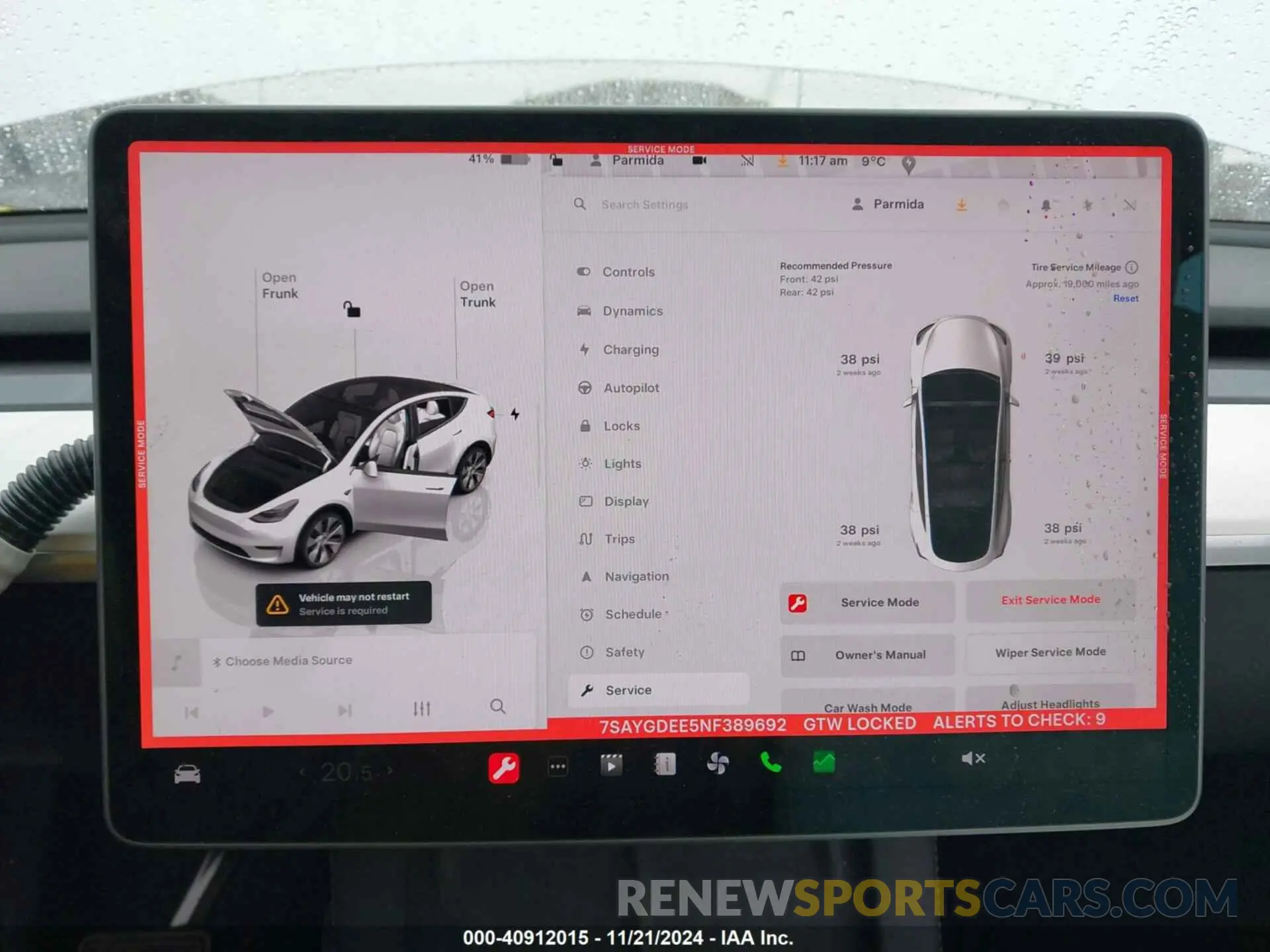 17 fotografías del automóvil dañado 7SAYGDEE5NF389692 TESLA MODEL Y 2022