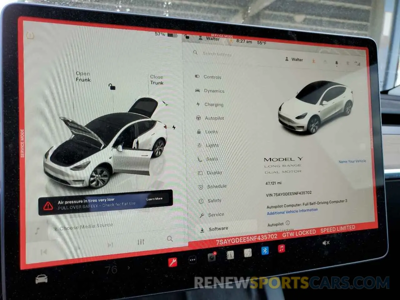 9 fotografías del automóvil dañado 7SAYGDEE5NF435702 TESLA MODEL Y 2022