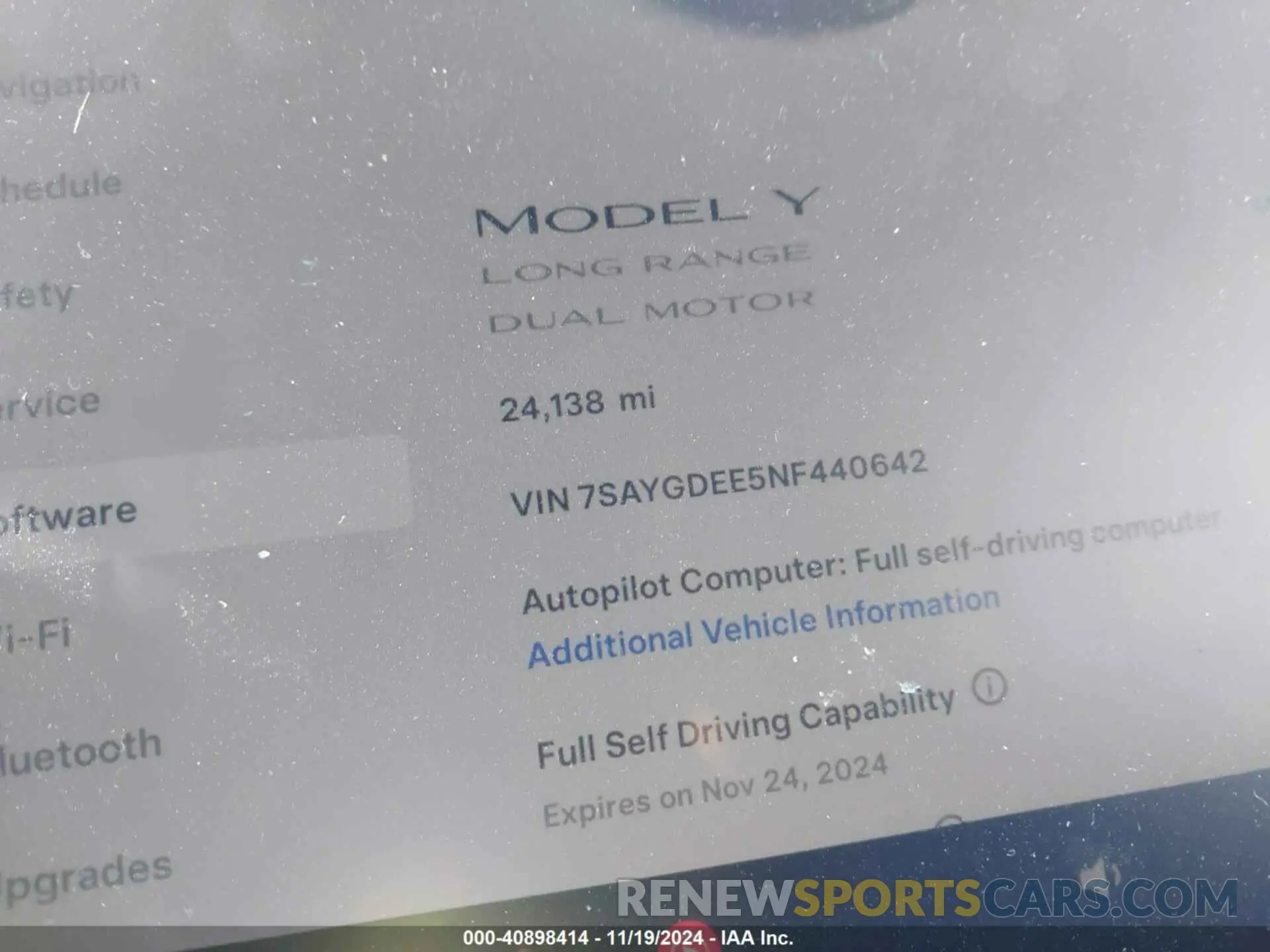 15 fotografías del automóvil dañado 7SAYGDEE5NF440642 TESLA MODEL Y 2022
