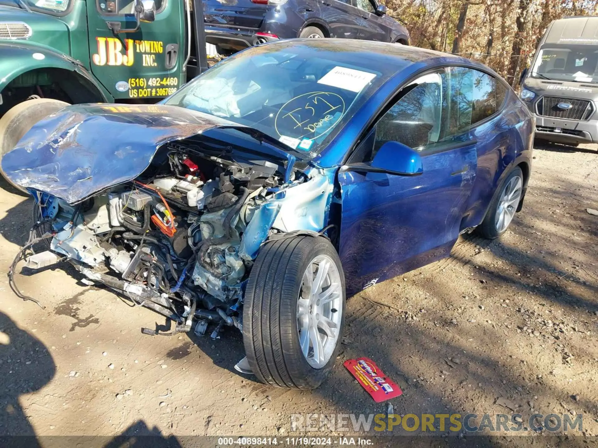 6 fotografías del automóvil dañado 7SAYGDEE5NF440642 TESLA MODEL Y 2022