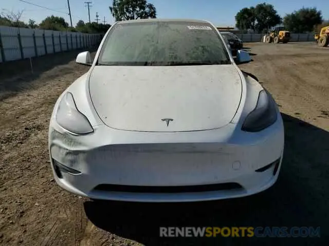 5 fotografías del automóvil dañado 7SAYGDEE5NF565396 TESLA MODEL Y 2022