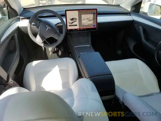 8 fotografías del automóvil dañado 7SAYGDEE5NF565396 TESLA MODEL Y 2022