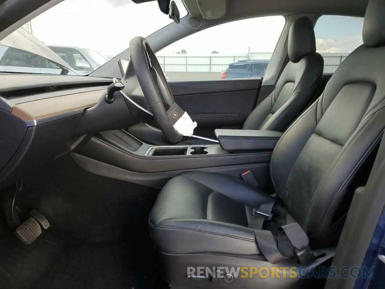 7 fotografías del automóvil dañado 7SAYGDEE6NF386736 TESLA MODEL Y 2022